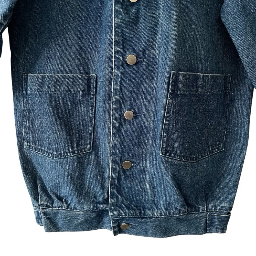 Vintage Sergio Valente Long Denim Jacket 3/4 Sleeve - Picture 3 of 16
